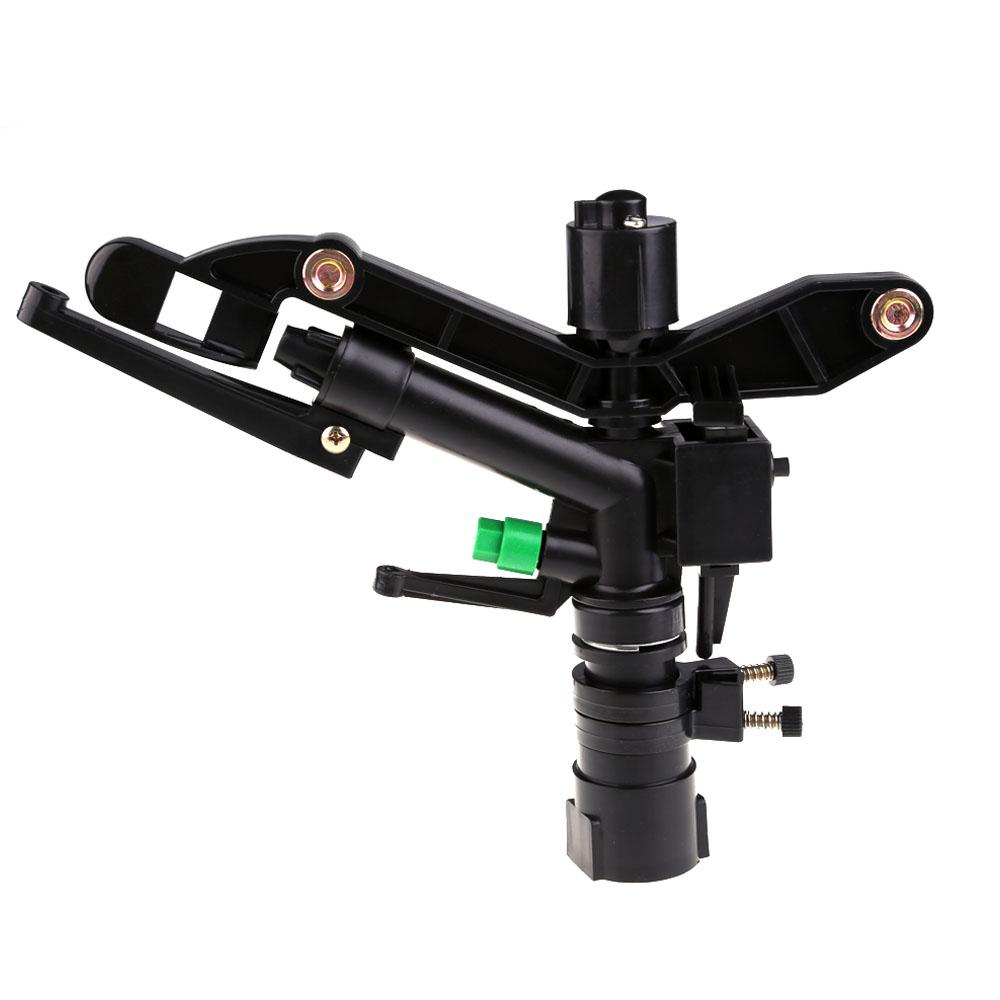 1 inch Connector Impact Sprinkler Double Outlet Agricultural Sprinklers Automatic Portable Adjustable Rotating Irrigation System чёрный