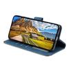 Étui portefeuille pour Samsung Galaxy A57 (5G) - Coque rabat - Cuir synthétique - Support intégré - 3 fentes cartes - Bleu
