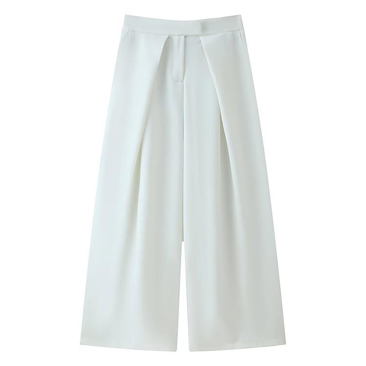 Women's Fashion Versatile Pleated High-Waisted Casual Trousers
