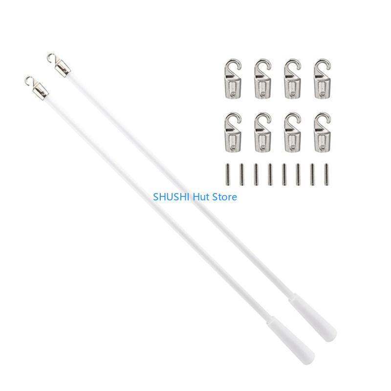 

Clear Blind Rods Set with Handle and Hook for Easy Window Control and Operate D57B China Mainland