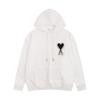 Unisex Oversized Mikina s Kapucí a Vyšívaným Srdcem Ležérní Dlouhý Rukáv Bavlněná Směs