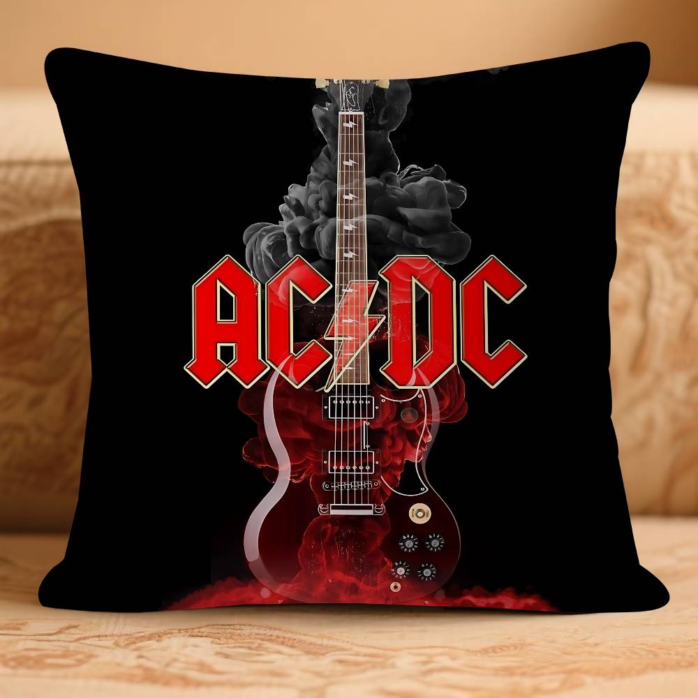 Rockartist A-AC D-DC Band Kuddfodral Tum Gårdshusdekor Hem Prydnadskuddfodral För Soffdekorationer