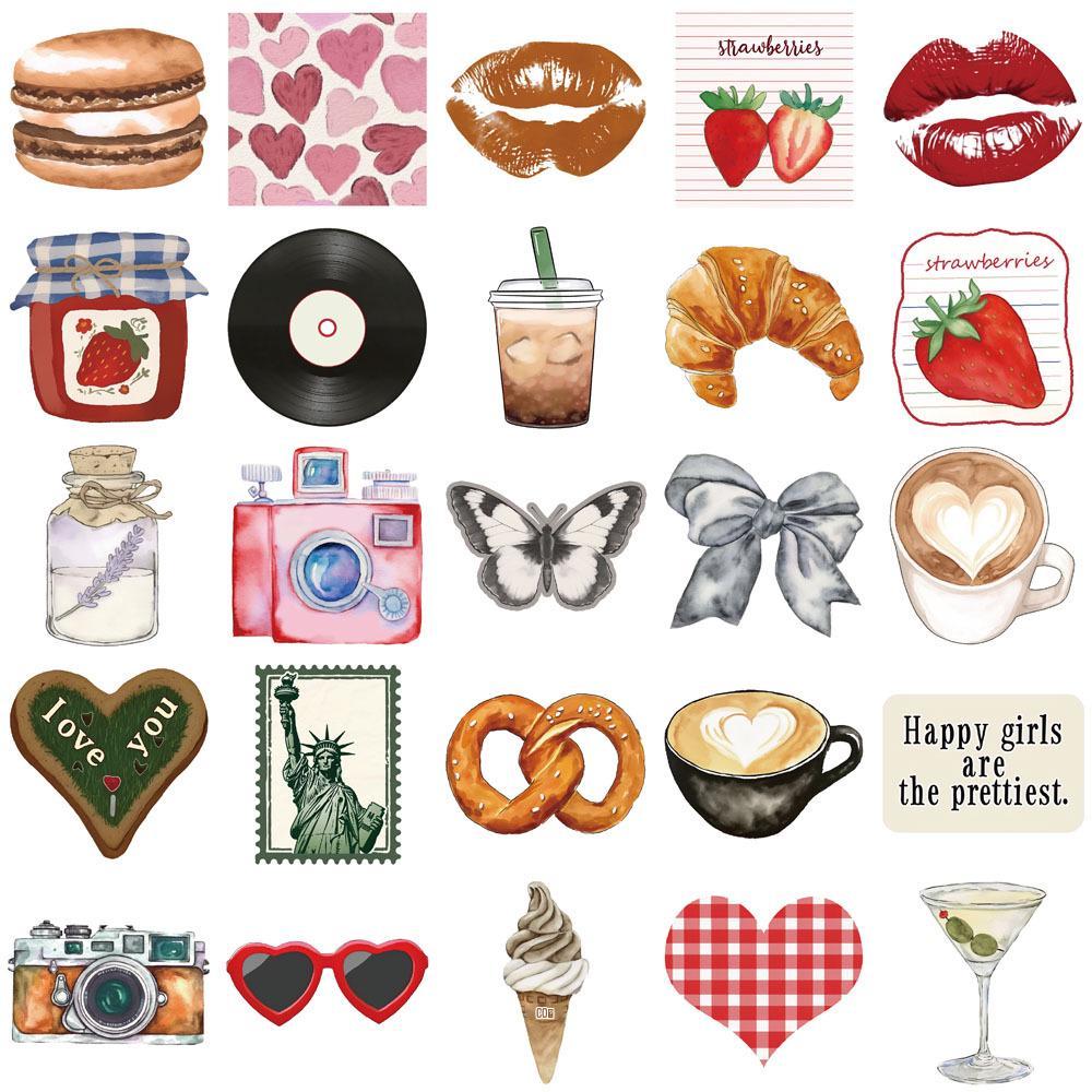 50-Pack Aesthetic Pinterest-Inspired DIY Phone Case Stickers