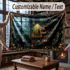 Floral Garden Theme Throw Blanket Custom Name Text Personalized Blanket Soft Cozy Blanket for Home Sofa Bed