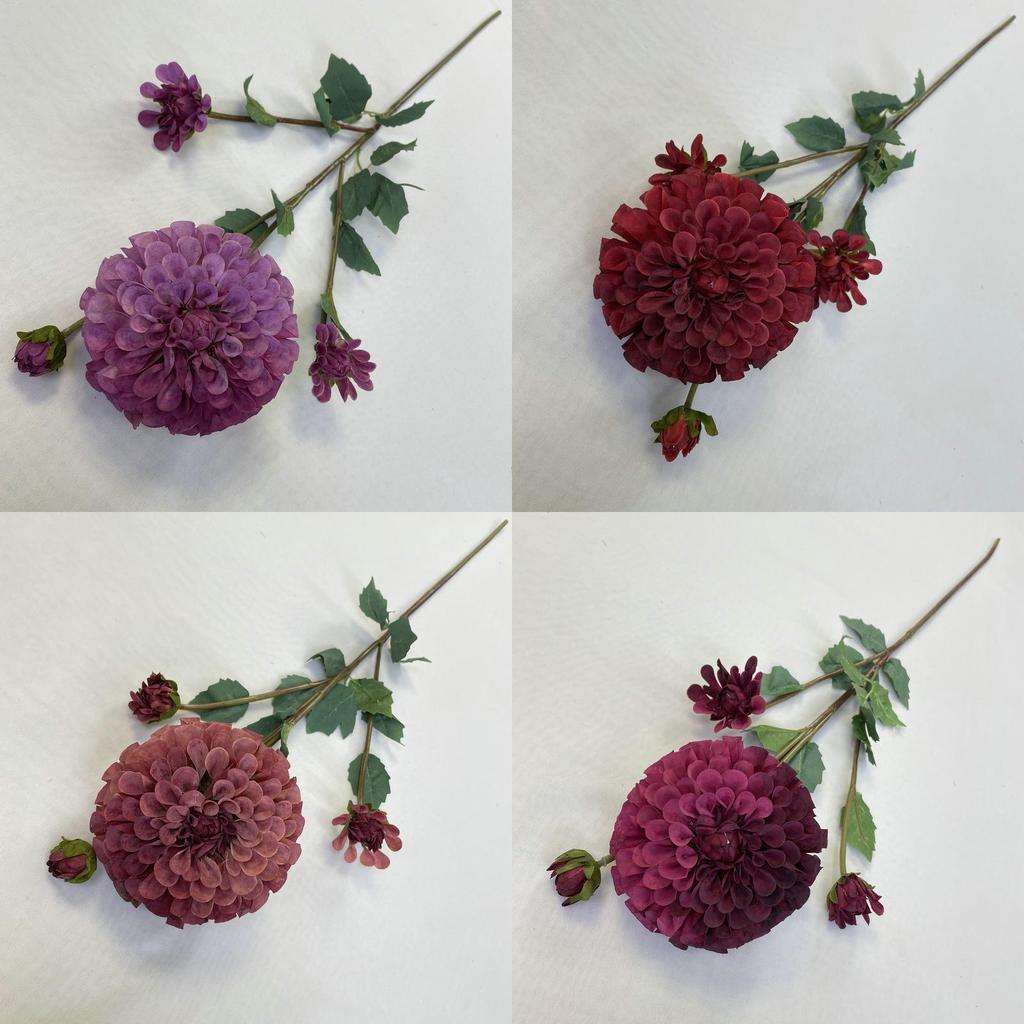 Fushou Dahlia Artificial Flower For Home Decor And Photography Props