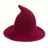 Faltbarer Strick-Hexenhut Halloween Kostüm Party Kegelspitze Breiter Rand Damen Accessoire In Mehreren Farben