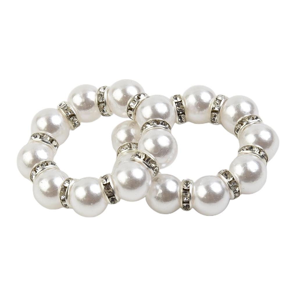 Decoration Napkin Rings For Party Inner Diameter 4cm Kitchen Napkin Ring 12 Pcs/Set Plastic Table Decoration Wedding White