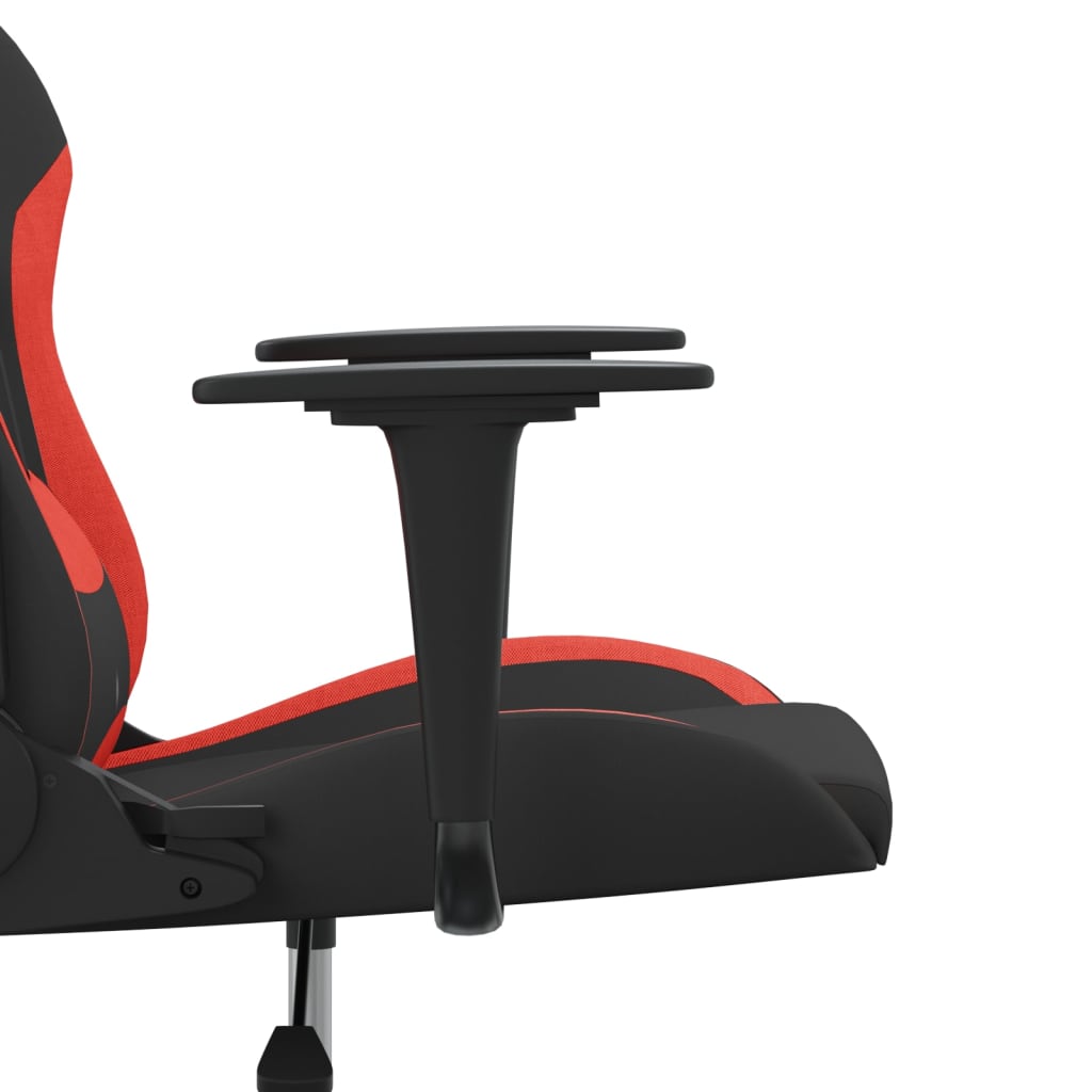 Gaming Chair Black and Red Fabric