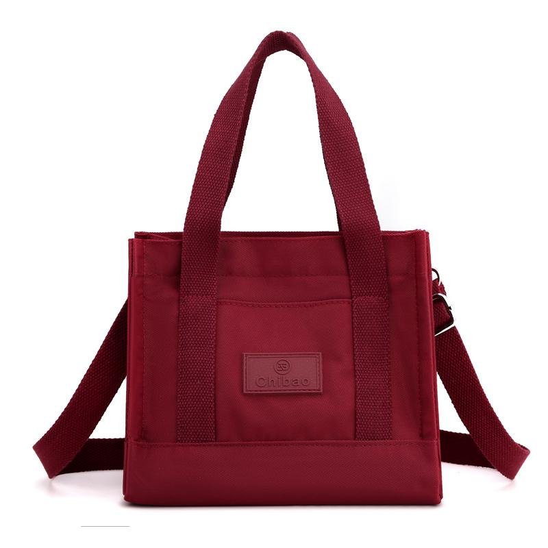 Simple Fashi Shoulder Bags For Women 2026 New Handbags Waterproof Nyl Canvas Tote Bag With Pockets Crossbody Lunch Bag Bolso