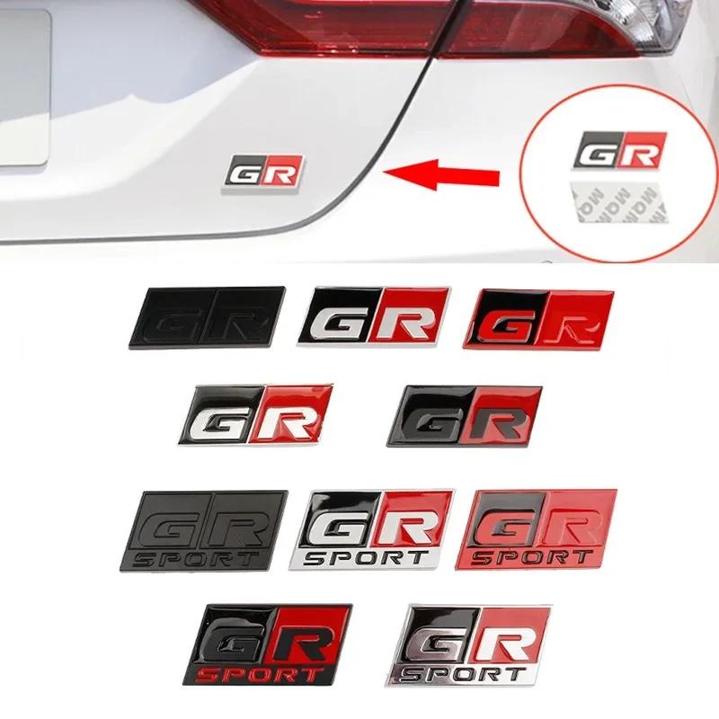 1Pc 3D Metal GR SPORT Logo Emblem Badge Car Body Trunk Deccor Sticker For CHR RAV4 Camry Alphard Avensis Prius Verso Crown