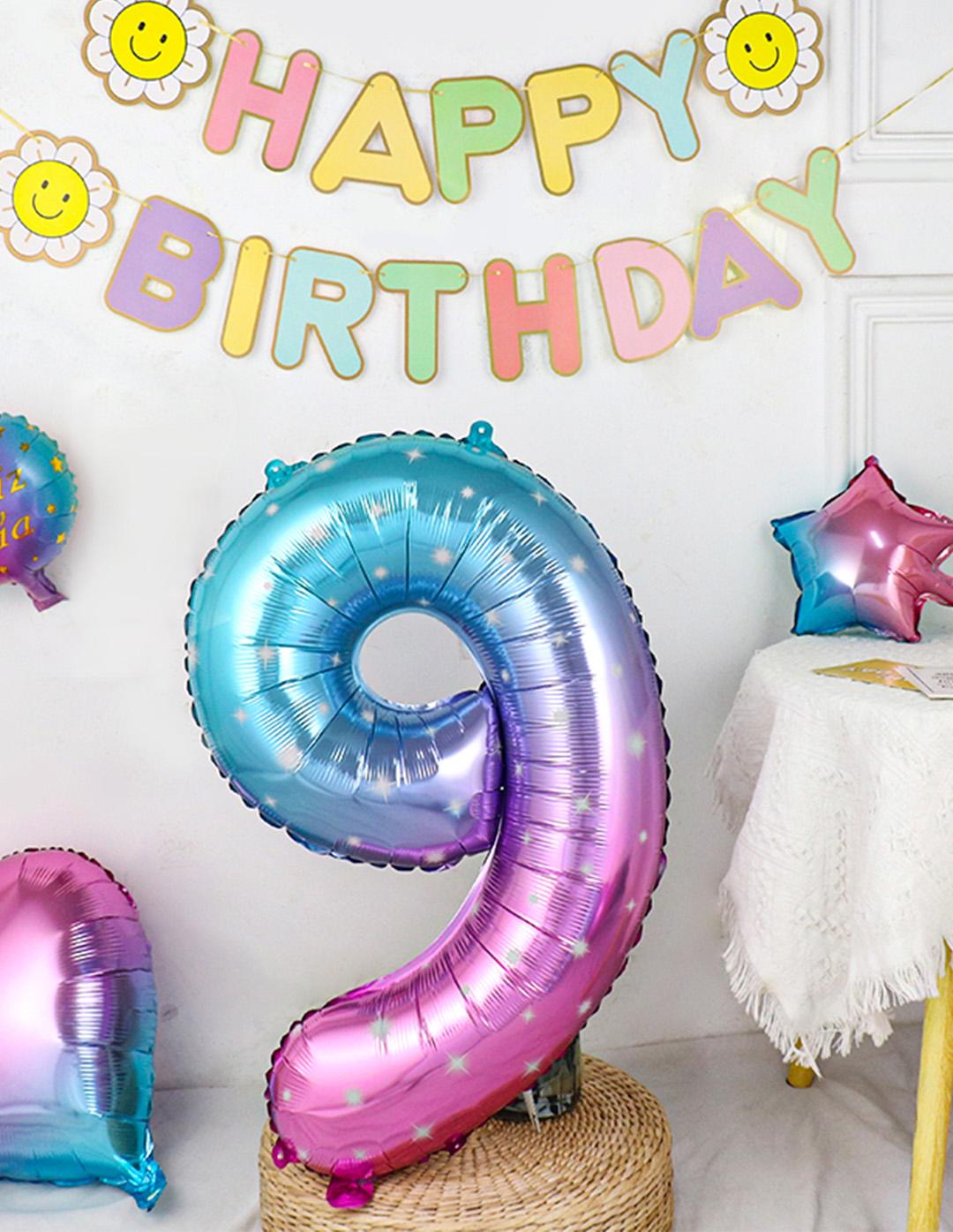 

1 шт. градиентные цифры в форме звезд, подходящие для украшения атмосферы вечеринки в форме цифр на Рождество, день рождения Other