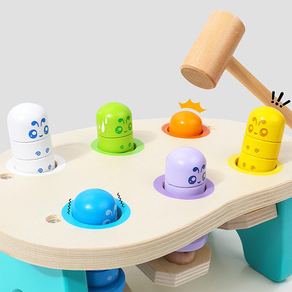 Wooden Whack Mole Toys For Kids Whack A Mole Game Early Educational Interactive Toys For 4-6 Years Old Boys And Girls