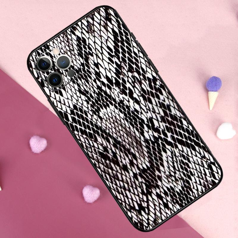 Snake Skin Phone Case For iPhone 17 Pro Max 11 14 15 16 Pro Max Plus 12 13 Mini 16e 17 Air Back Cover