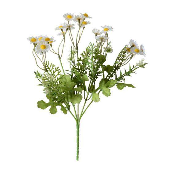 Künstlicher Frühlings-Wildblumenstrauß Realistische Fake-Seidenblume mit Stiel Zuhause Party Faux