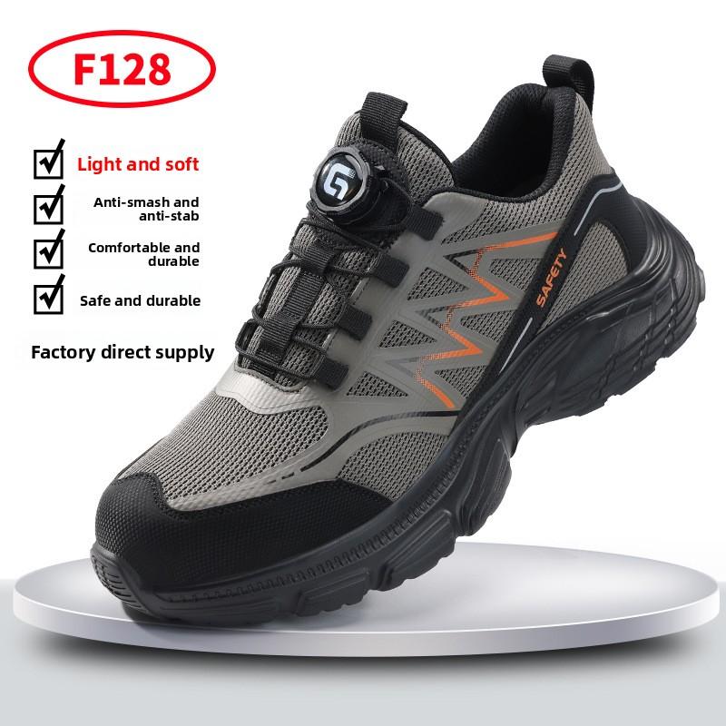 All Season Safety Work Shoes For Men Steel Toe Anti Impact Puncture Resistant Quick Release Buckle Protective Footwear 38