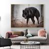 Dschungel Tier Foto Wand Leinwand Drucken Kunst Landschaft Poster Wald Schwarz Wolf Natur Bild für Wohnzimmer Home Decor Cuadros