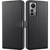 Protective Case - E.F.CONNECTION - Xiaomi 12 Lite - Synthetic Leather - Shockproof - Black
