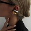 Ingemark 1PC Punk Stainless Steel C-shaped Non Piercing Clips Earrings Women Men Hip-Hop Geometric Chunky Ear Cuffs Earring