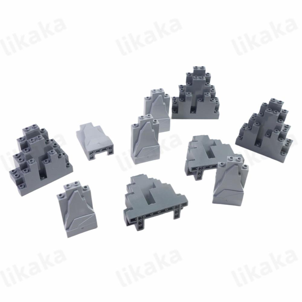 10 KUSŮ Hory Kopce MOC Stavebnice Hračky Kompatibilní Městské Doplňky Modelové Kostky DIY Hračka Dílky pro Děti Kluci Dárky