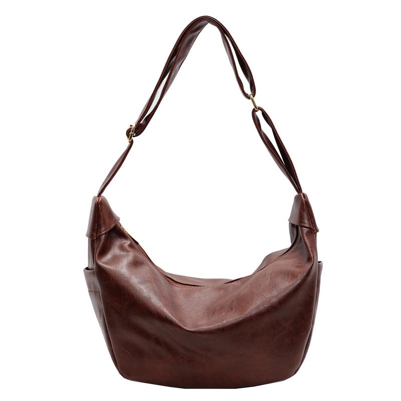 Large Capacity Soft Leather Shoulder Bag Women's Hobo Bag Crossbody Bag
