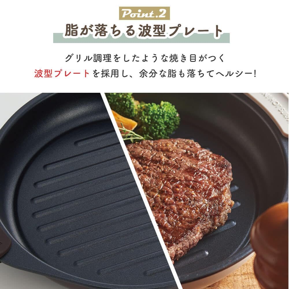 [Official Online Exclusive] [Toffy] Microwave Grill Pan K-MW3 - 6-in-1 Cooking Appliance with Wavy Plate: Grilling, Stir-frying, Steaming, Boiling, Co