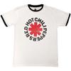 T-shirt Ringer Uomo Logo Red Hot Chili Peppers Taglia L Bianca