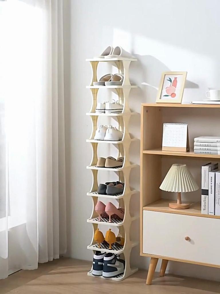 Kompaktní stojan na boty – ideální pro malé prostory a úzké vchody – Vícevrstvý úložný box na boty pro domácnost, kancelář nebo ubytovnu