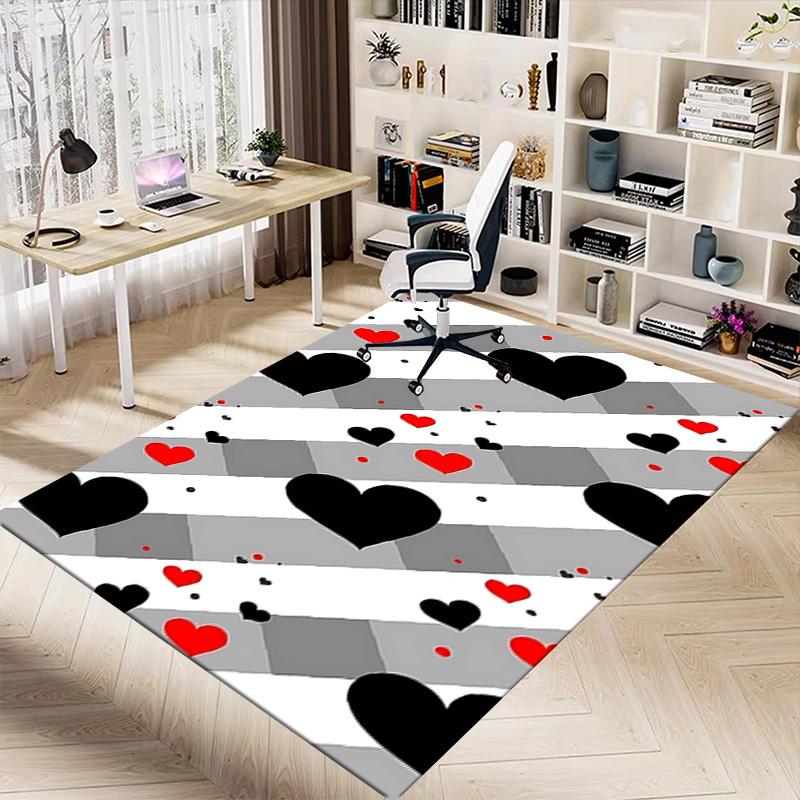 1PC Heart Love Extra Large Non Slip Floor Carpet, Office, Family, Studio   Large Area Rug Indoor Rugs, Bold Statement Piece