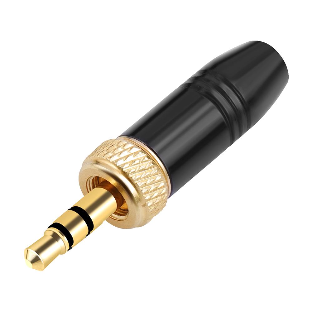 3.5mm Audio Plug with M6 Internal Thread Stereo Headphone Audio Plug Stereo Headphone Jack Male for Sennheiser Microphone