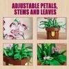 323Pcs Phalaenopsis Potted Plant Building Block Orchid Bricks Flower Model Puzzle Toys Sets New Year Christmas Birthday Gifts