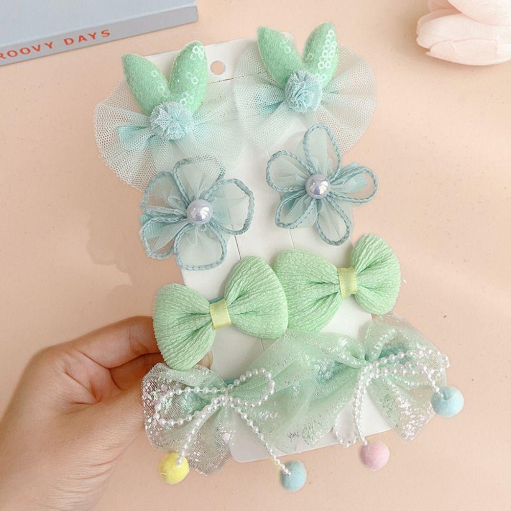 

Kawaii Cute Barrettes Set Korean Style Flower Hair Clip Hair Accessories Bow BB Clip Kids