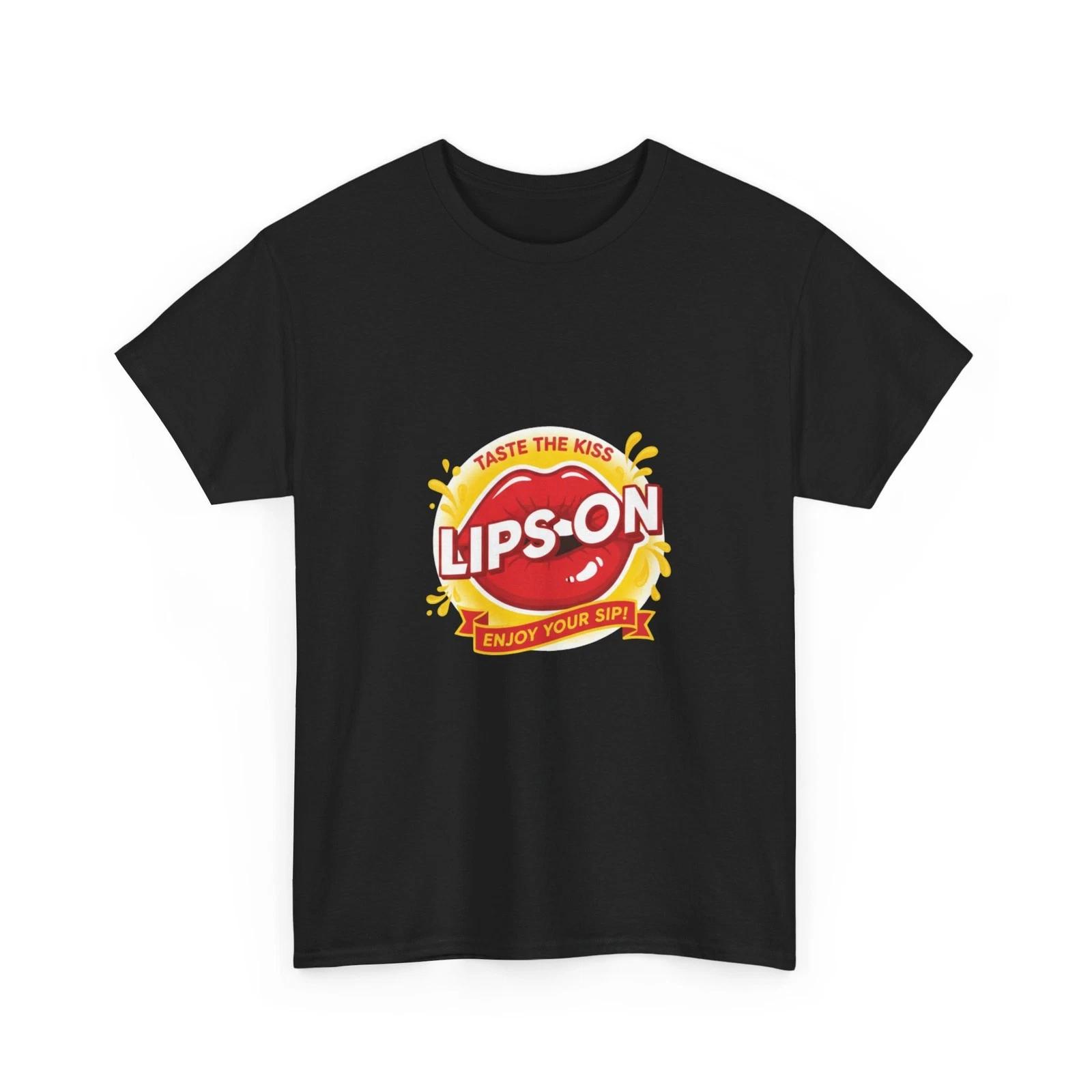 Lips-On Retro Tea Logo Tee | Vintage Beverage Graphic, Funny Tea-Shirt, Parody 2XL