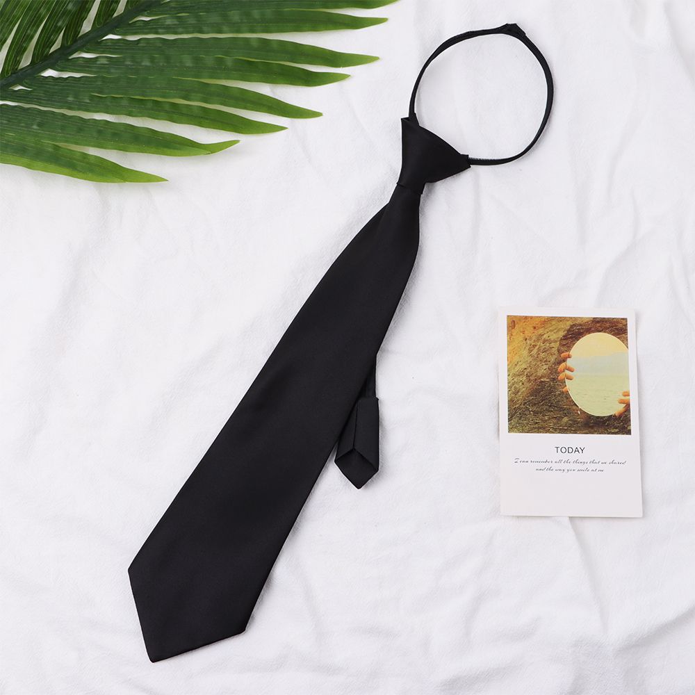 Silky Clothing Accessories Black Narrow Neck Tie Necktie Ties