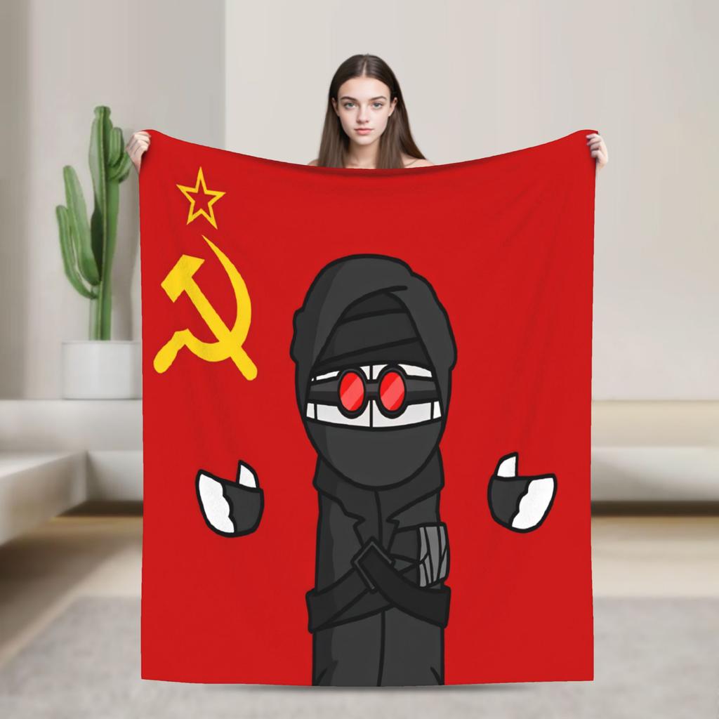 MADNESS COMBAT Warm Soft Blankets Decorative Plush Throw Blanket Fashion Couch Chair Flannel Bedspread Sofa Bed Cover