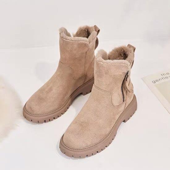Women's Winter Mid-Tube Plus Velvet Thickened Warm Cotton Shoes
