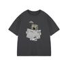 Women's Round Neck Short Sleeve Cotton T-Shirt Loose Fit Cat Print Casual Summer Top