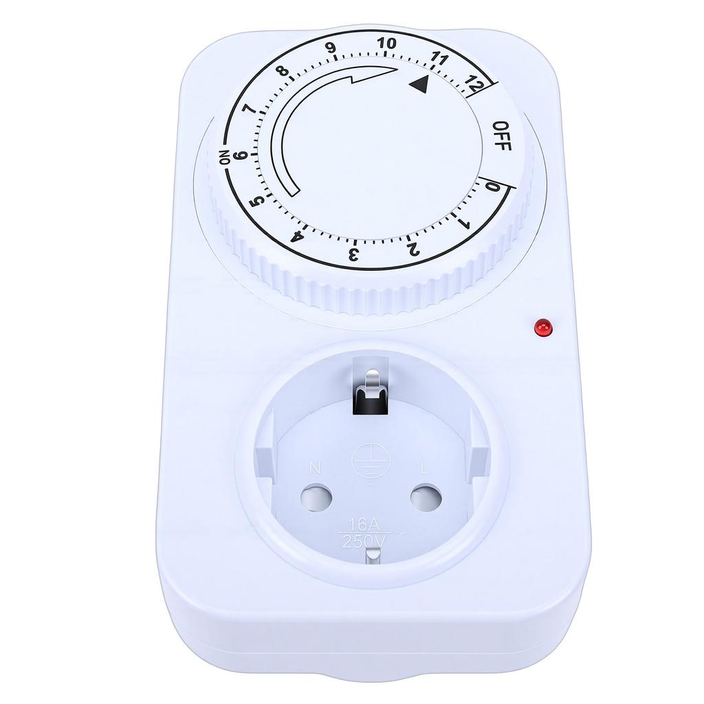 Countdown Timer Outlet 4800W 16A IP44 30 Minute Interval 12 Hour Mechanical Timer Socket