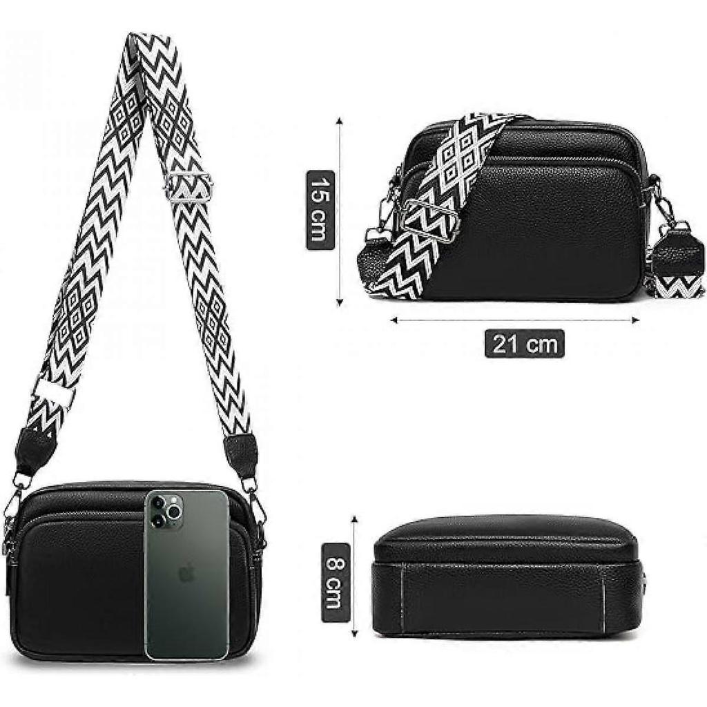 Crossbody Bags for Women with Adjustable Wide Strap Camera Cross Body Bag for Ladies Girls Travel Shopping Work Daily UseBlack