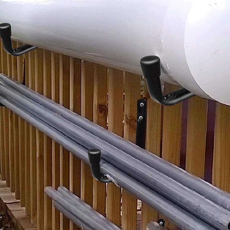 Practical Steel Wall Hooks For Bike Storage 6 Pack Space Saving Garage Organizers With Nonslip Coating