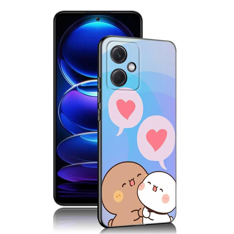 Cute BuBu DuDu Black Silicone Phone Case For Xiaomi Redmi Note 10 11 11S 12 13 4G 8 9 11T Pro 5G Plus 8T 9S 10S 12S