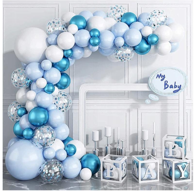 Blue Balloon Garland 130 Pcs For Party Birthday Baptism Wedding