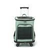 Portable Cat Travel Bag on Wheels Large Capacity Pet Carrier for Summer Breathable Mesh Kitten Backpack Lightweight Cat Trolley