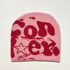Y2K Girls Harajuku Style Slouchy Beanies for Women Jacquard Hat Versatile Hip-Hop Beanie Hat Skull Cap Turbans