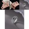 Elegant Style Korean Zirconia Ring For Women Adjustable Modern Design Geometric