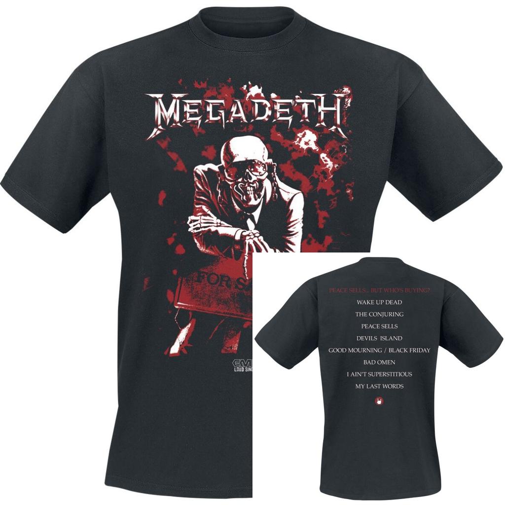 Y2k Summer Megadeth Graphic Cotton Band Tshirt Unisex Summer Short Sleeve Fashion Brand Tee Luxury Casual Vintage Tees