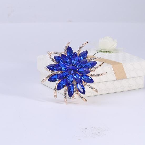 Klassische handgemachte bunte Strass-Brosche in Blumenform, Vintage-Stil, Hut, Schal, Schal, Abzeichen, Brautgeschenk, Kleid-Accessoires