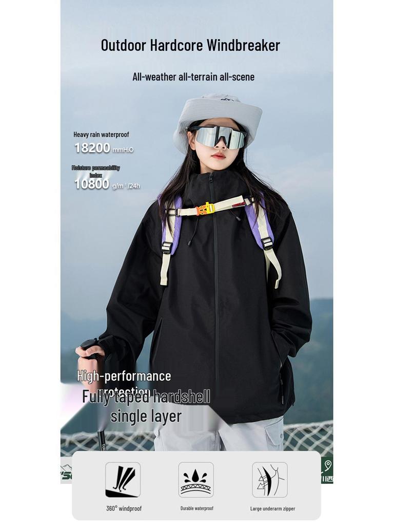 Bird's Style All-Weather Mountaineering Jacket: High Moisture and Vapor Permeability, Waterproof, Unisex for Couples