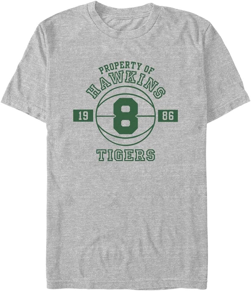 Stranger Things Men s Big & Tall Property of Hawkins Tigers8 Short Sleeve Tee M