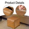 PU Leather Ottoman Cover for Foot Rest 45x45x40cm Storage Solution Bedroom