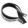 3.9in Motorcycle Exhaust Pipe Clamp Fixed Ring Stainless Steel Clip with Rubber Strip Universal